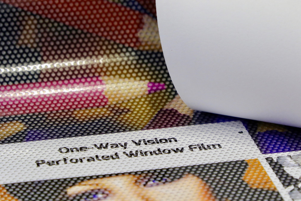 Perforated window film