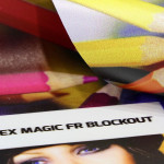 Lightweight banner material for double-sided print